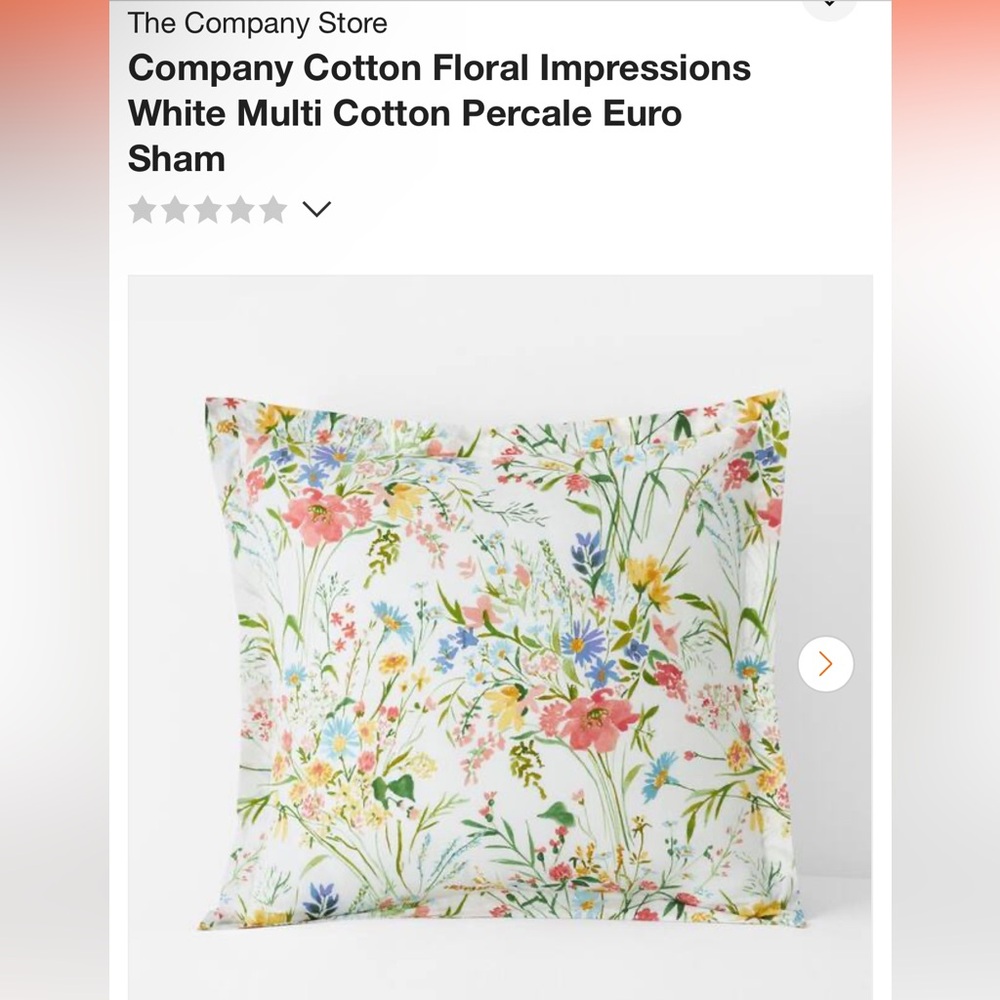 The Company Store Euro Sham Floral Impresssions